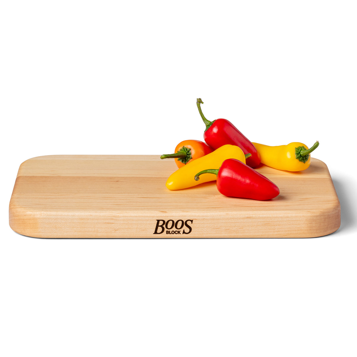 John Boos Maple 4 Cooks Cutting Board for Kitchen Prep, 12" x 8" x 1" Thick