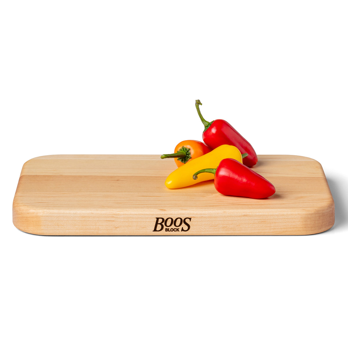 John Boos Maple 4 Cooks Cutting Board for Kitchen Prep, 12" x 8" x 1" Thick
