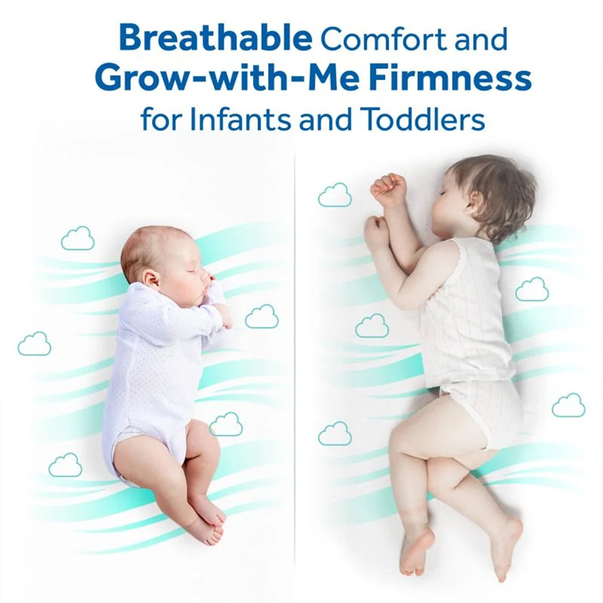 Sealy Baby DuoBreathe 2 Stage Firm Breathable Infant and Toddler Crib Mattress