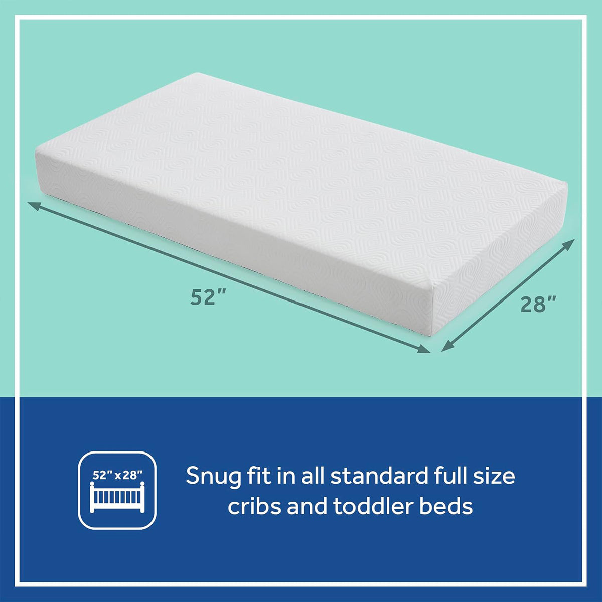Sealy Baby OmniPedic Refresh 2-Stage Waterproof Crib and Toddler Bed Mattress