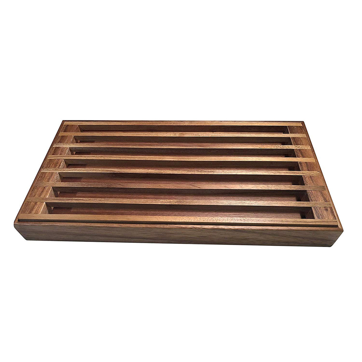 Kalmar Home 441 3 in 1 Acacia Wood Tray, Trivet, Bread Crumb Catcher(Open Box)