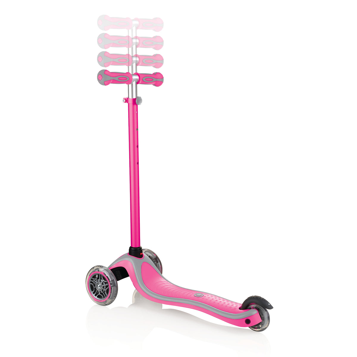 Globber 3-Wheel Kids Kick Scooter with LED Light Up Wheels, Pink (Open Box)
