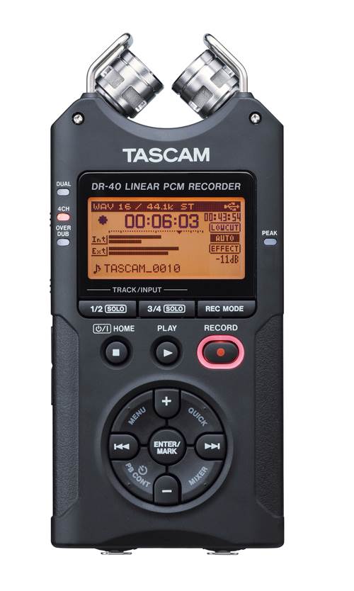 TASCAM DR-40 Linear PCM 4-Track Handheld Portable Audio Recorder w/ 2GB SD Card