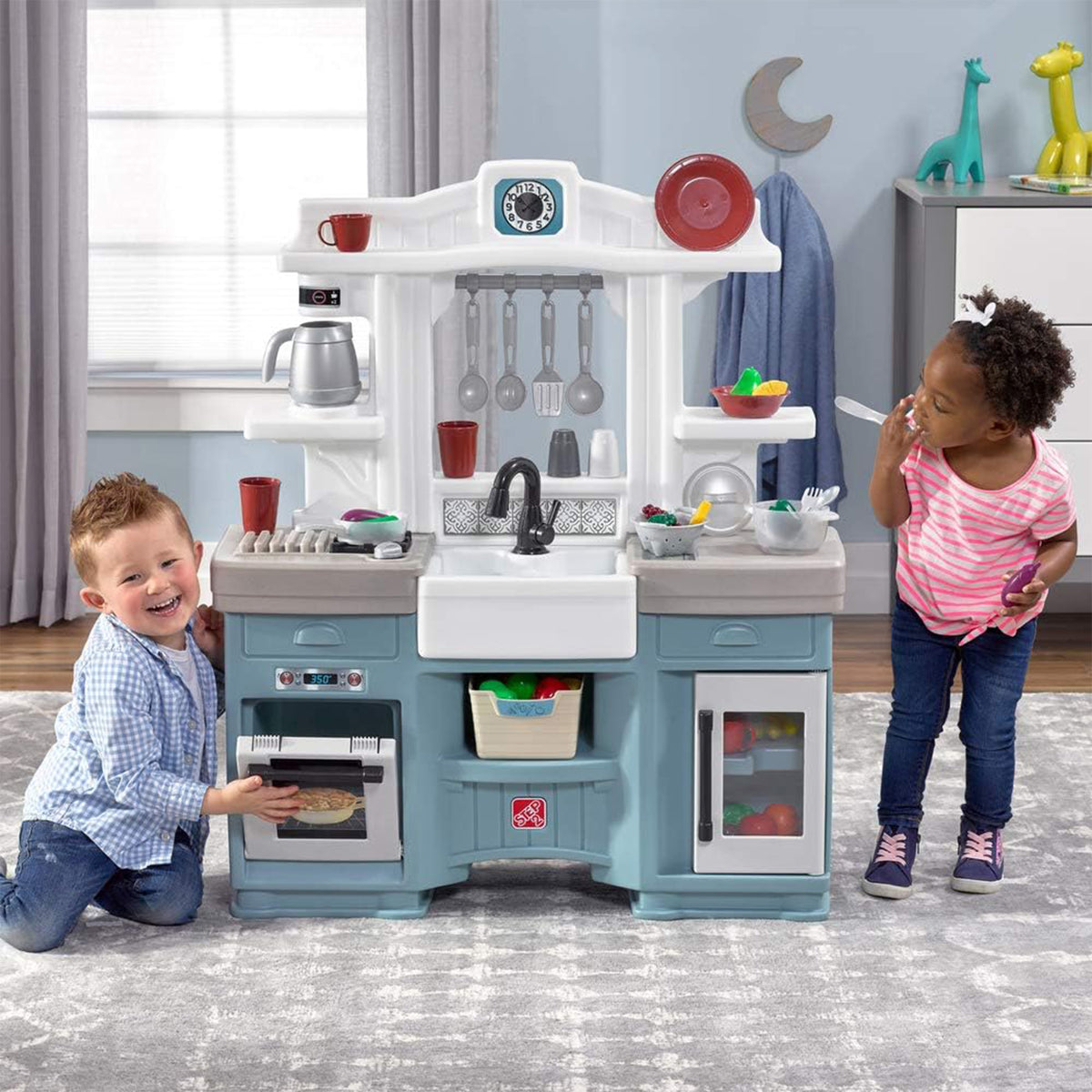 Step2 Timeless Trends Kitchen Playset with Accessories for Kids 2 Years and Up