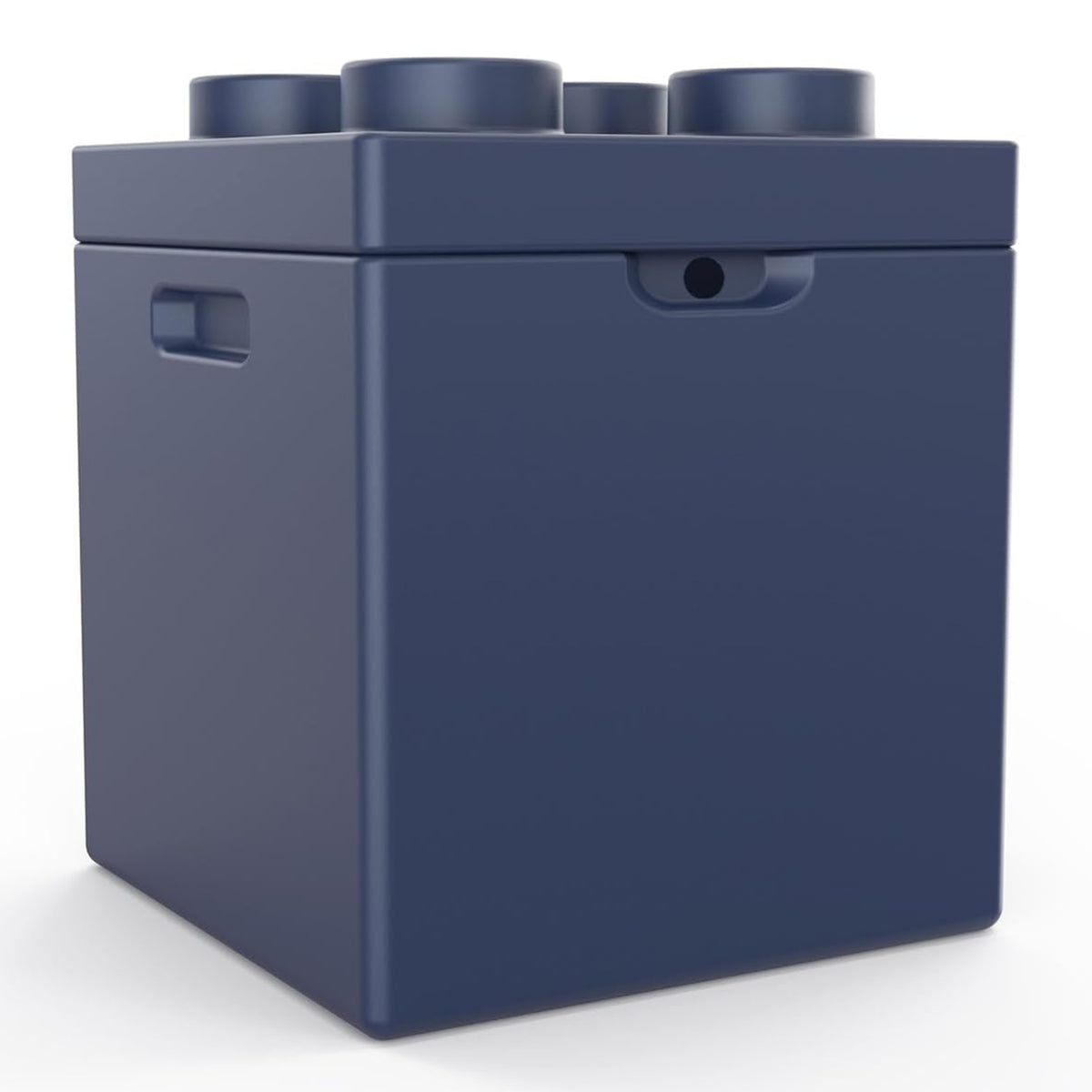 Step2 Contemporary Builders Toy Box with Lid, Storage Chest for Kids, Denim Blue
