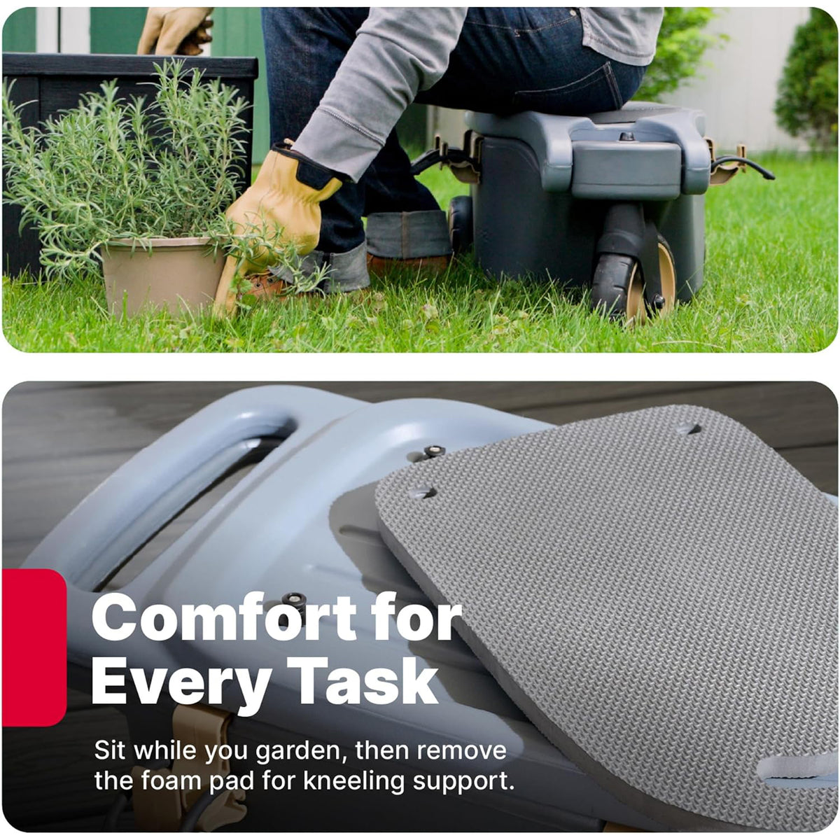 Step2 EverTough Garden Hopper Rolling Cart with Built In Handle and Storage