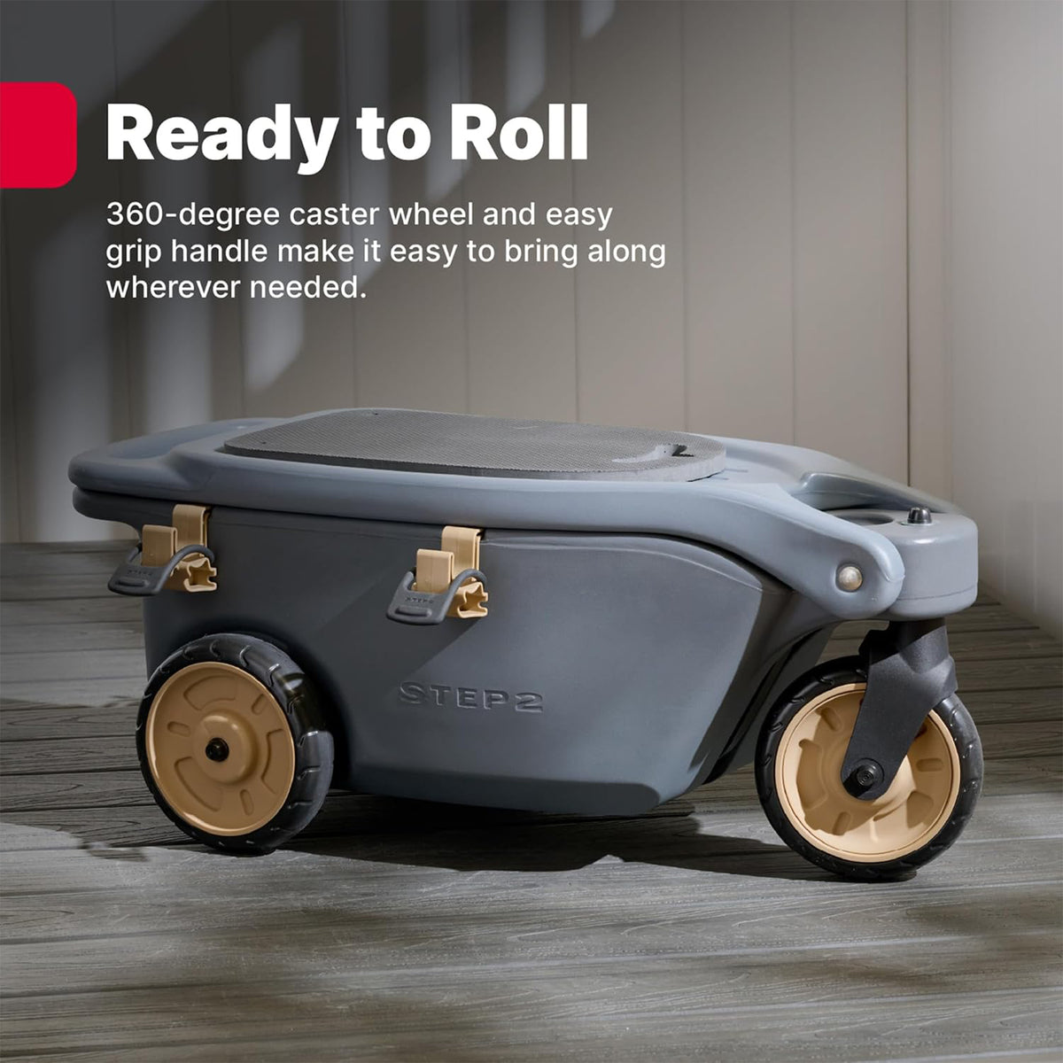 Step2 EverTough Garden Hopper Rolling Cart with Built In Handle and Storage