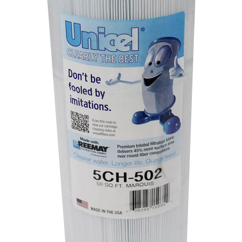 Unicel 5CH-502 Replacement 50 SqFt Filter Cartridge for Spa, 197 Pleats (2 Pack)
