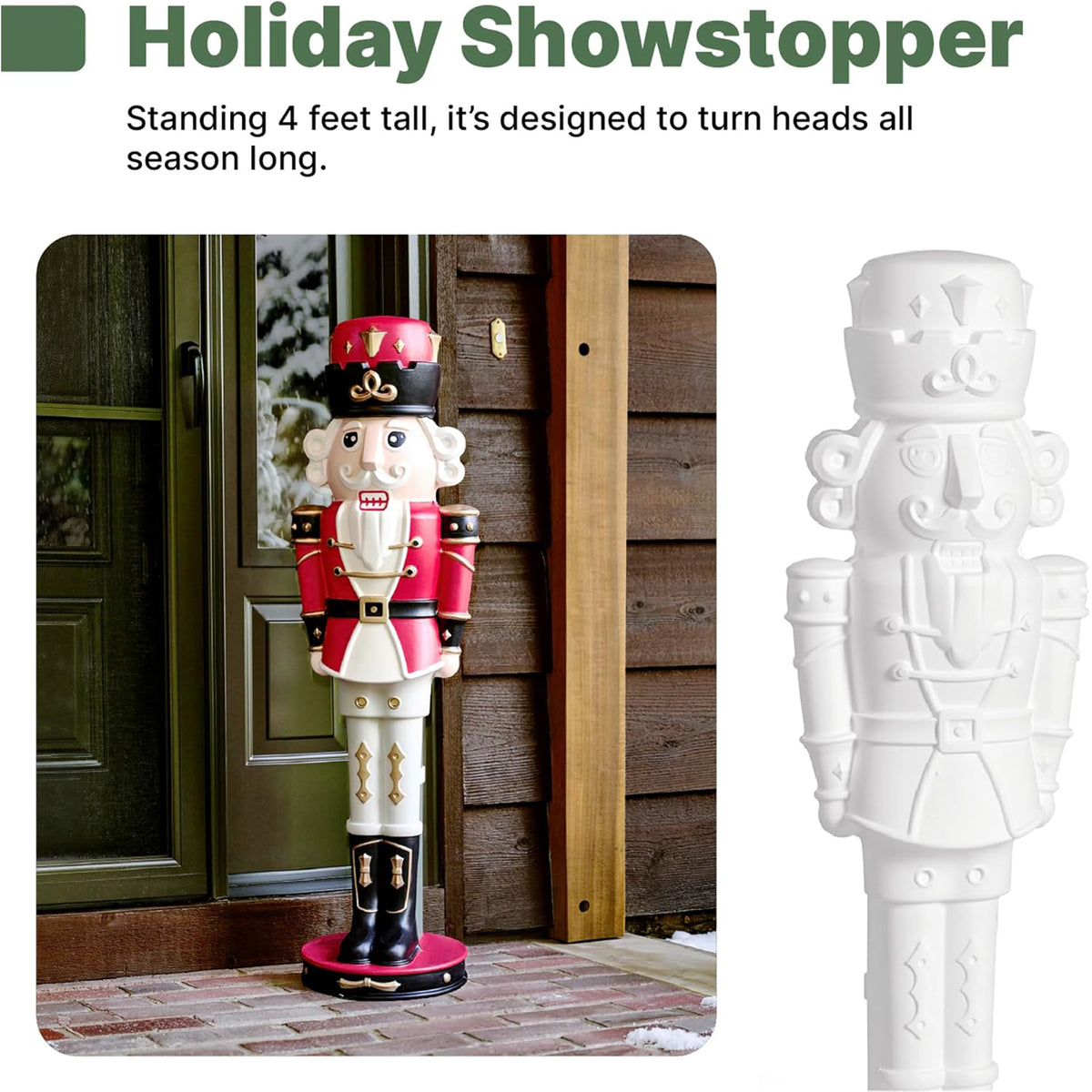 Step2 4 Ft Paintable Nutcracker Prince Jr Indoor Outdoor Holiday Christmas Decor