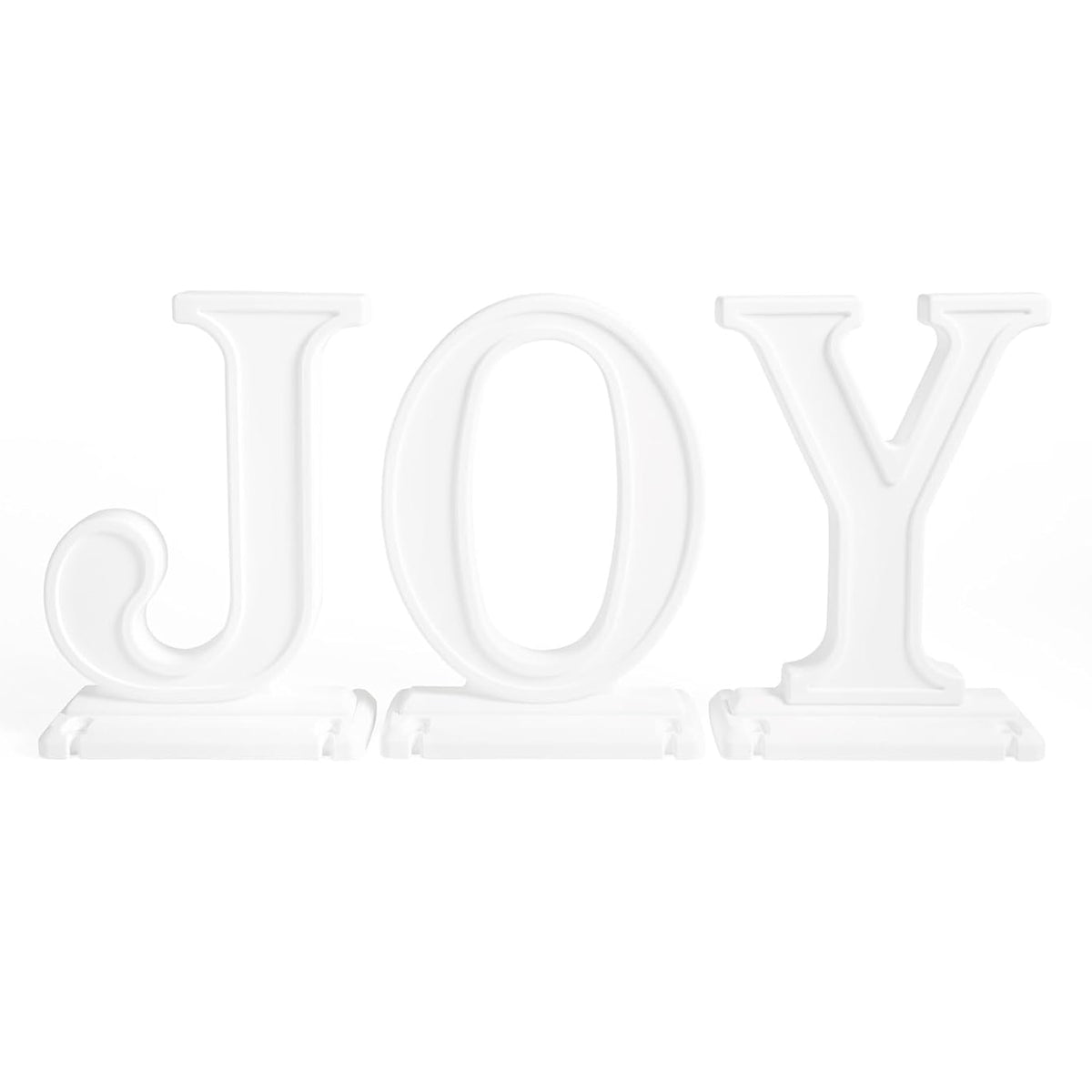 Step2 Paintable Large Outdoor 3-Piece Holiday Christmas JOY Letters Decor, White