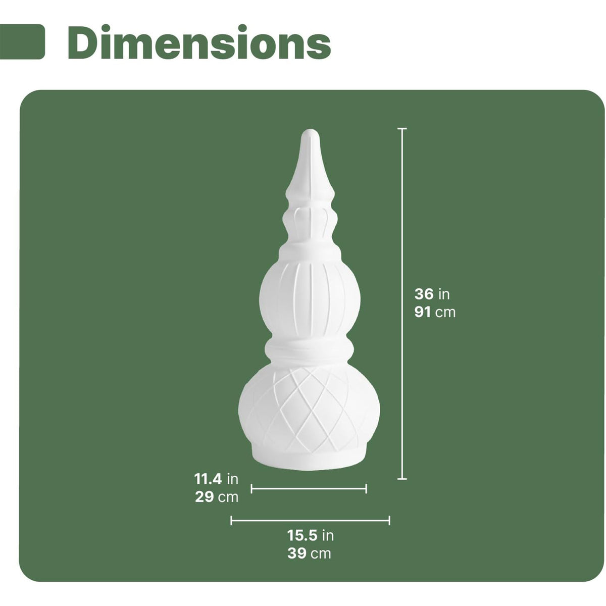 Step2 Paintable Indoor Outdoor Christmas Ornament Topiary for 15" Planters