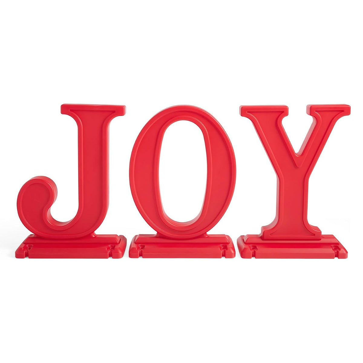 Step2 Paintable Large Outdoor 3-Piece Holiday Christmas JOY Letters Decor, Red