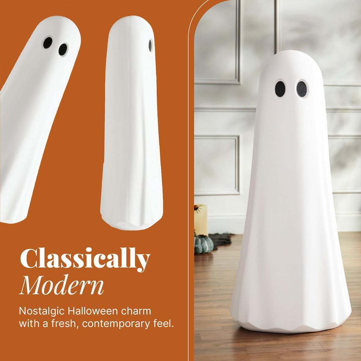 Step2 Boo Buddy Halloween Ghost Indoor Outdoor Fall Seasonal Decoration, 2 Pack