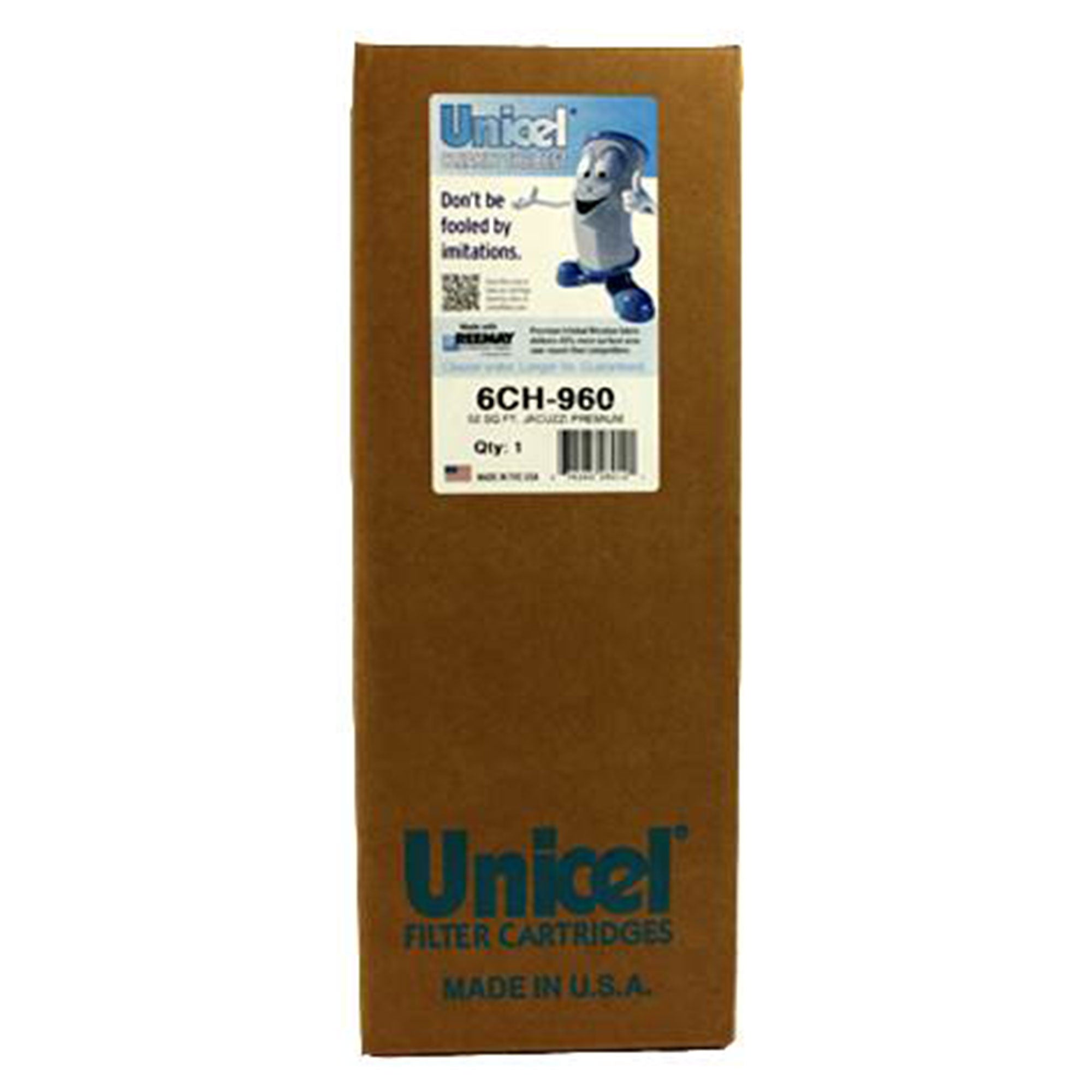 Unicel 6CH-960 Replacement 52 SqFt Filter Cartridge for Spa, 113 Pleats (4 Pack)