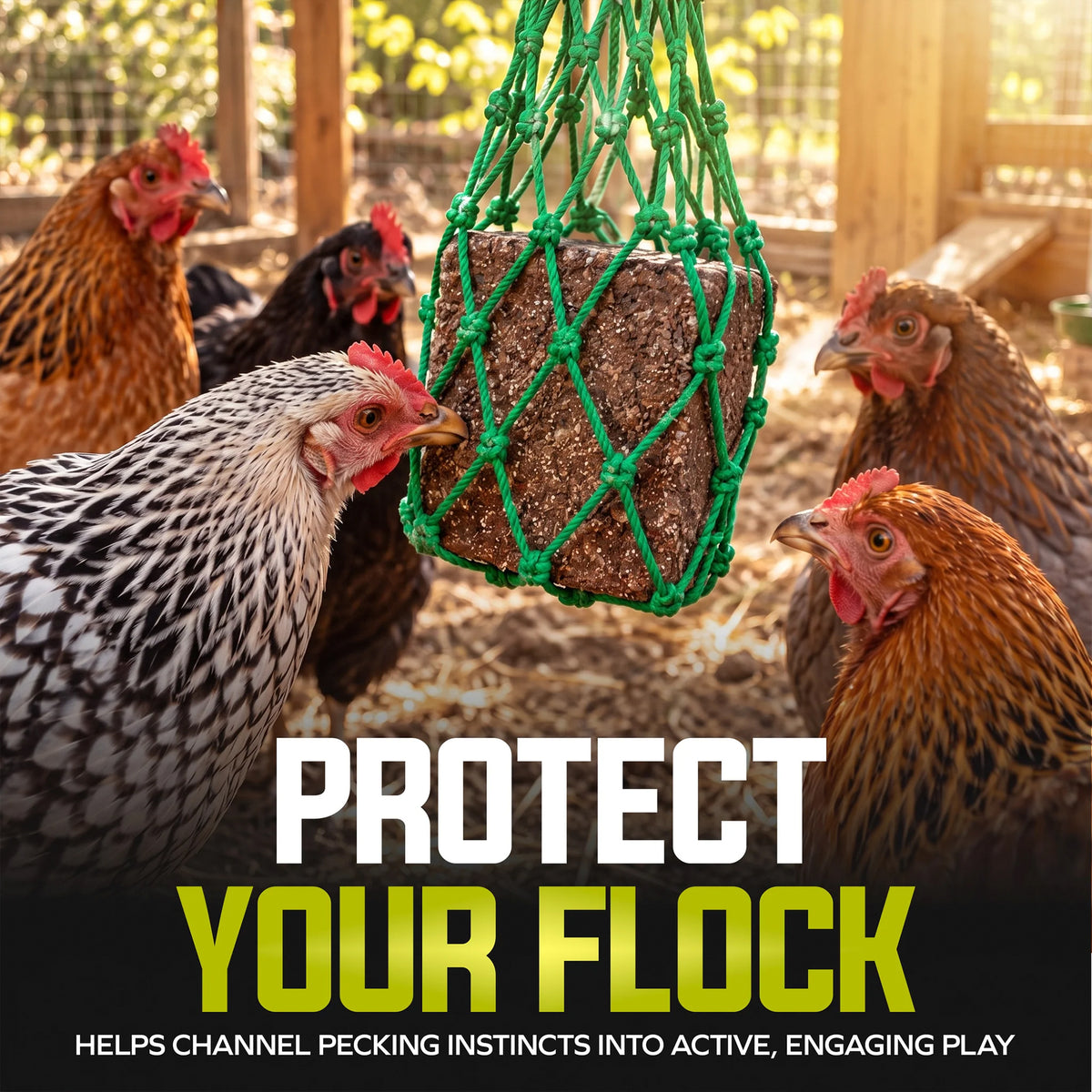 Sun Joe Poultry Grit Pecking Block for Chickens, Ducks, and Turkeys, 25 Lbs