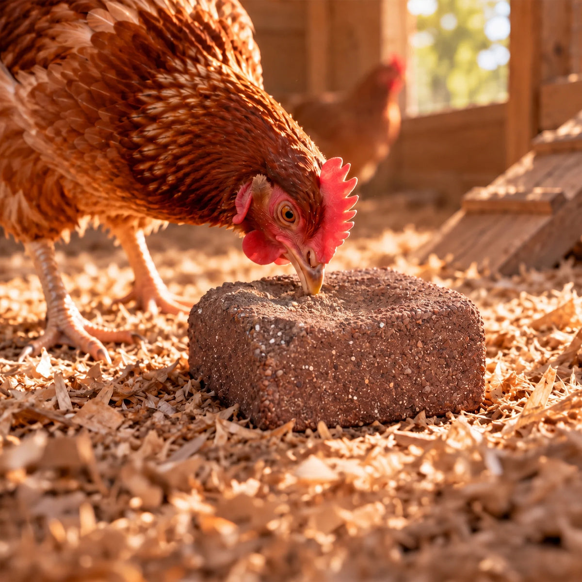 Sun Joe Poultry Grit Pecking Block for Chickens, Ducks, and Turkeys, 25 Lbs