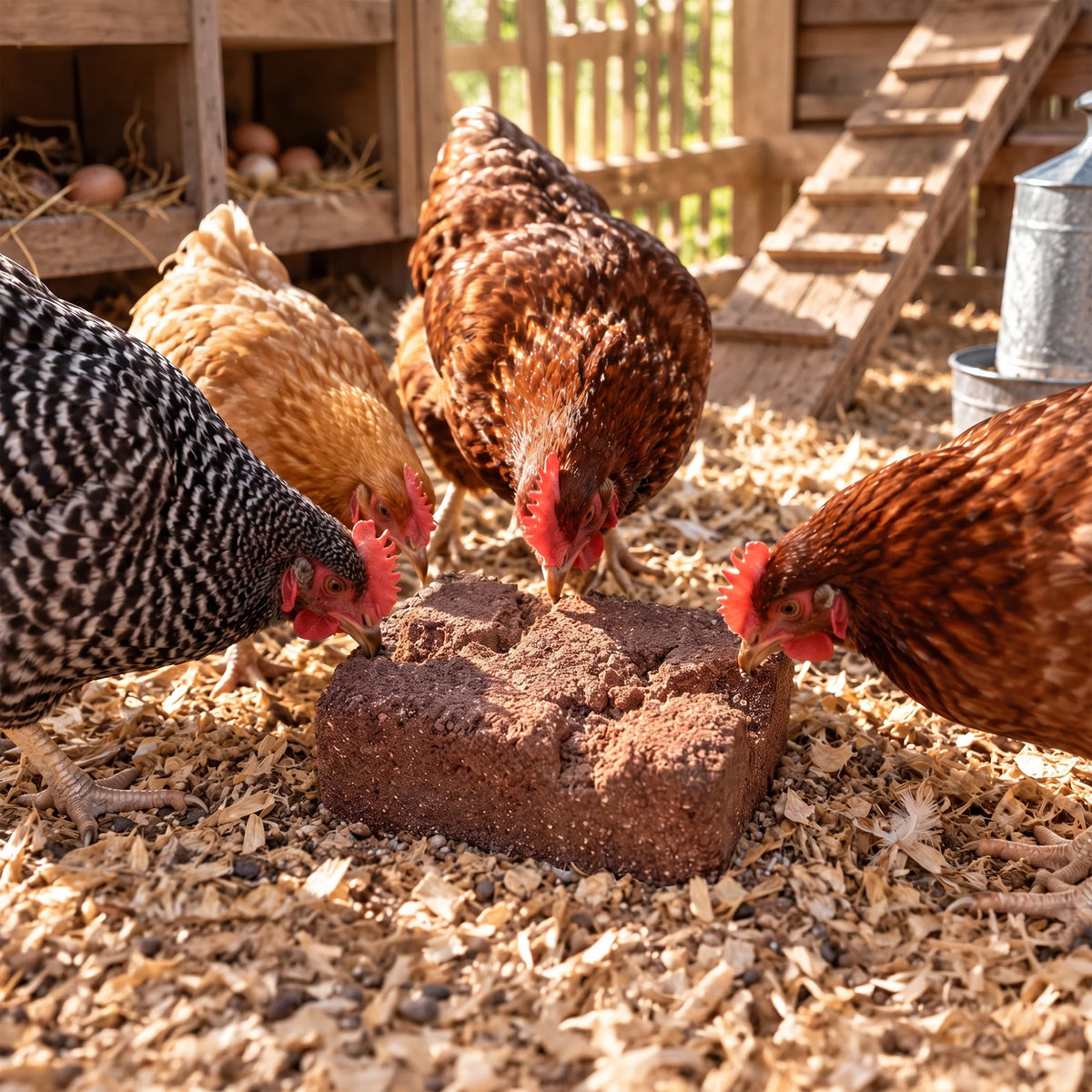 Sun Joe Poultry Grit Pecking Block for Chickens, Ducks, and Turkeys, 25 Lbs