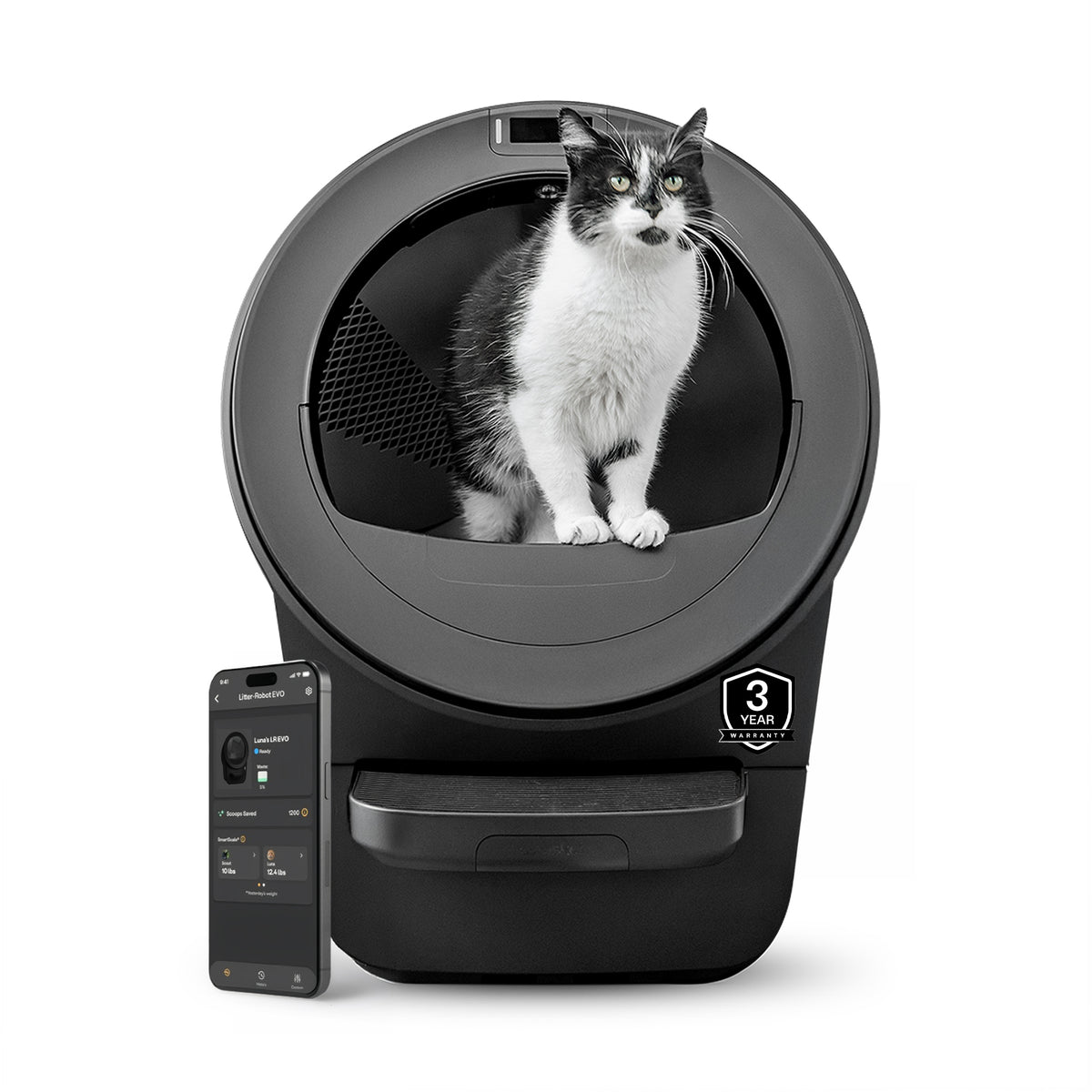 Whisker Litter-Robot 5 Elite Bundle, Black - Automatic - VMInnovations