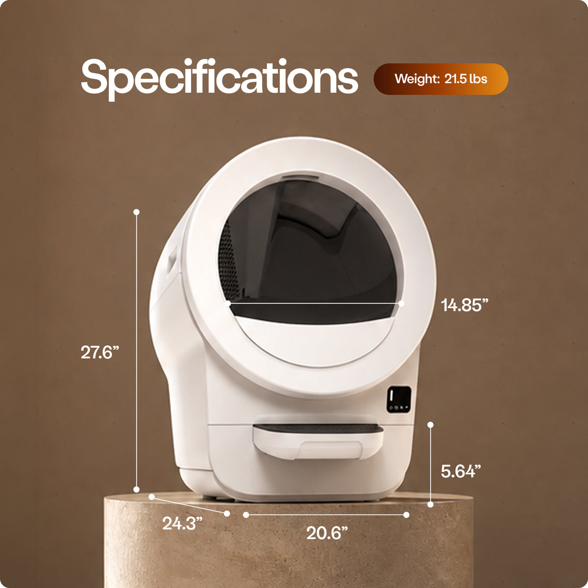 Whisker Litter-Robot EVO, White - Automatic Self-Cleaning Cat Litter Box - VMInnovations