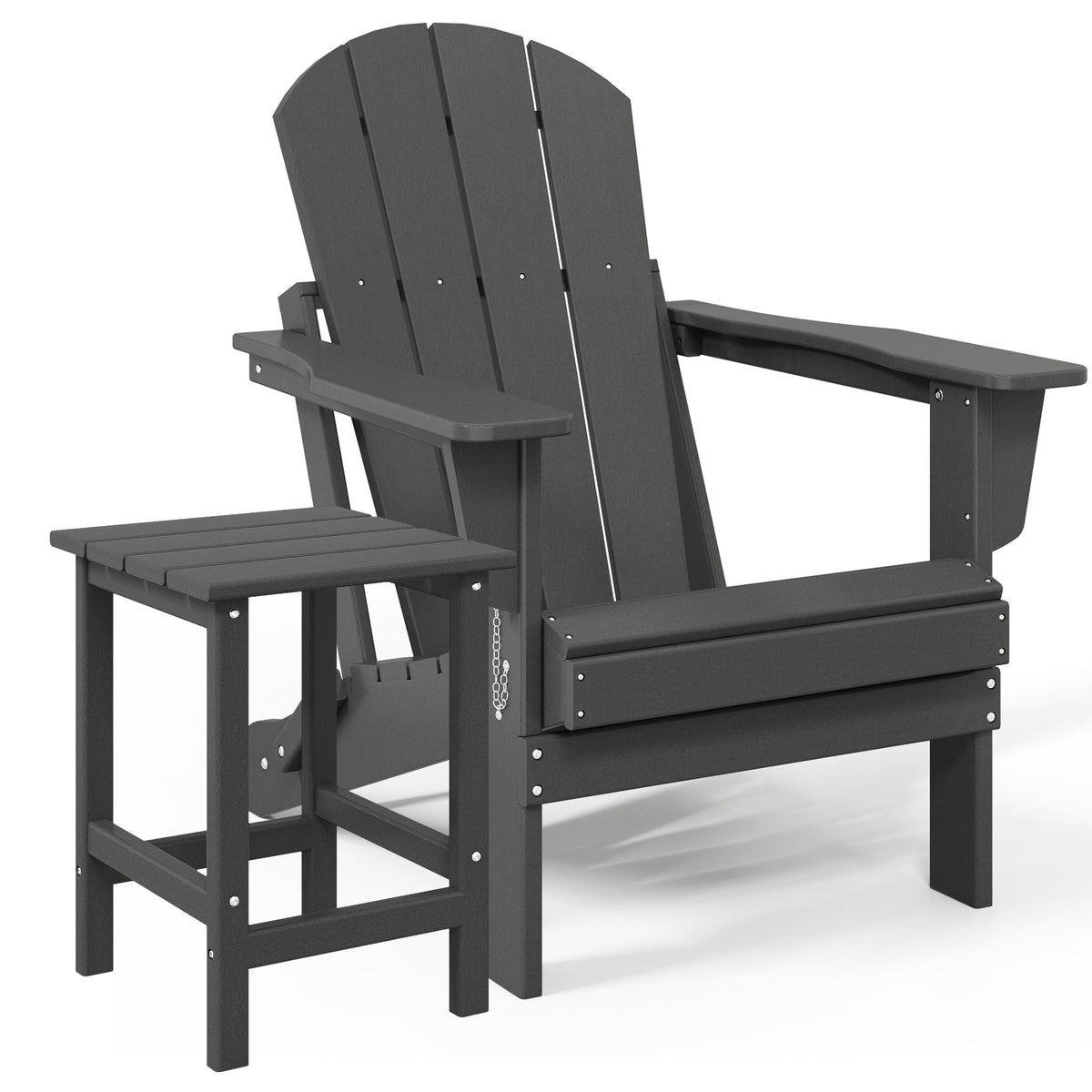 WestinTrends Malibu Classic Outdoor Folding Adirondack Chair and Side Table