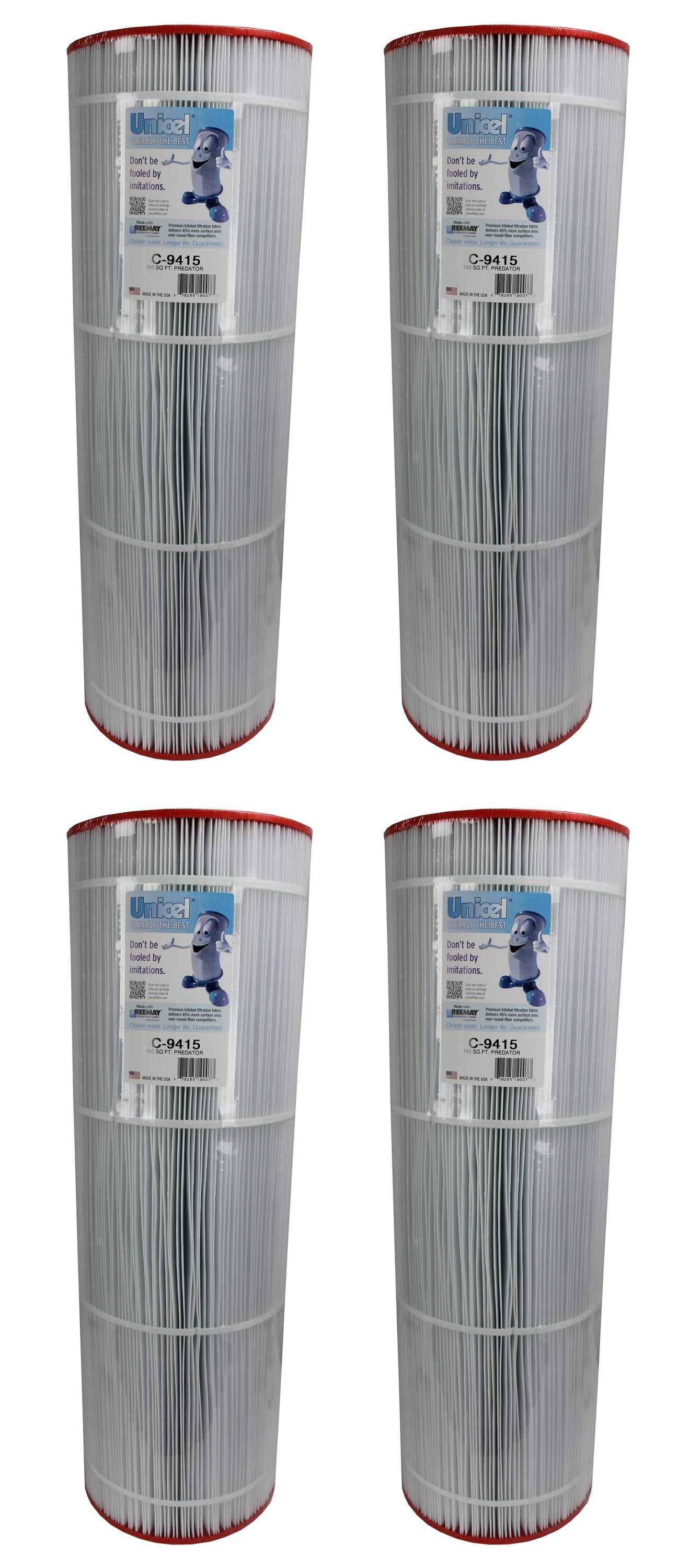 Unicel C-9415 Replacement 150 Sq Ft Pool Filter Cartridge, 175 Pleats, 4 Pack