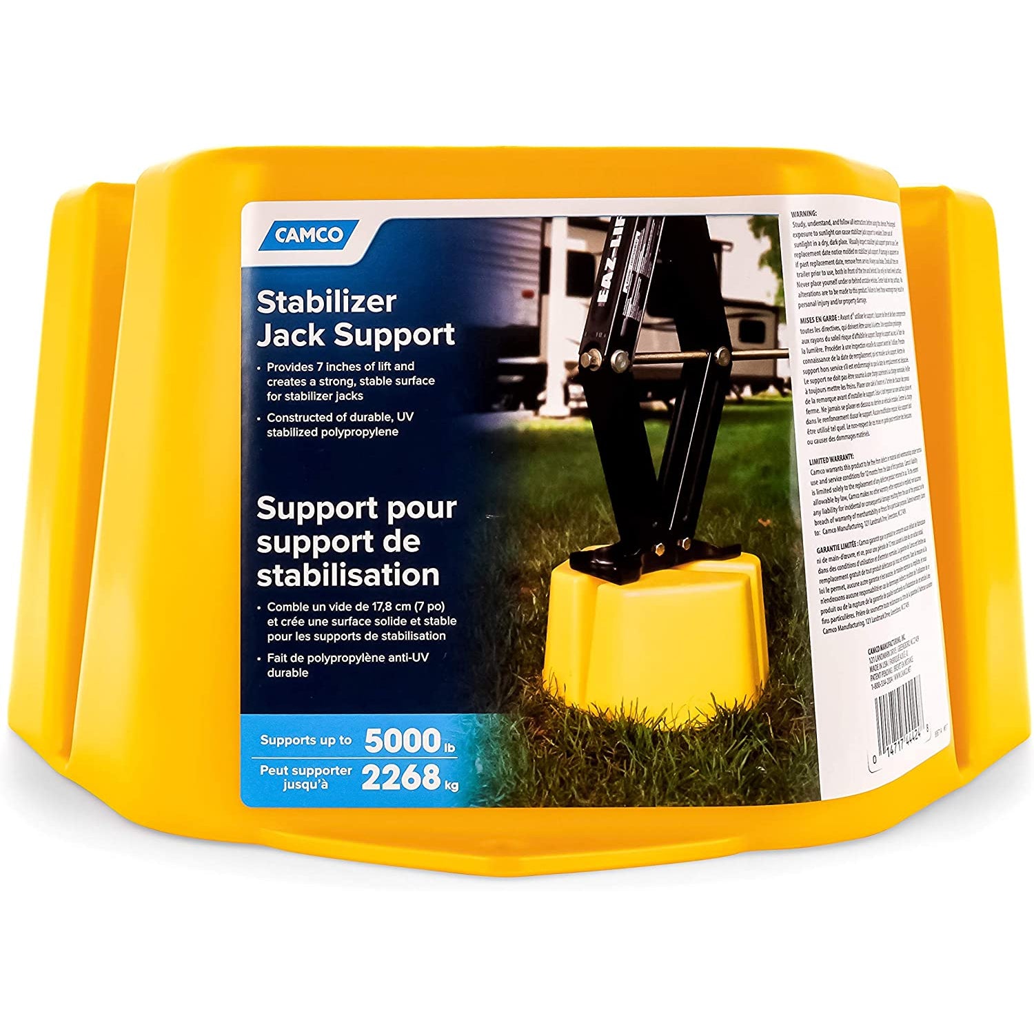 Camco Leveling Stabilizer Jack Support Stand, 5000 Pound Load Capacity(Open Box) - VMInnovations