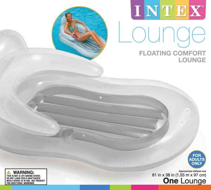 INTEX Lounge Floating Lounge Comfort Pool Lounger - (Set of 2) | 58857EP