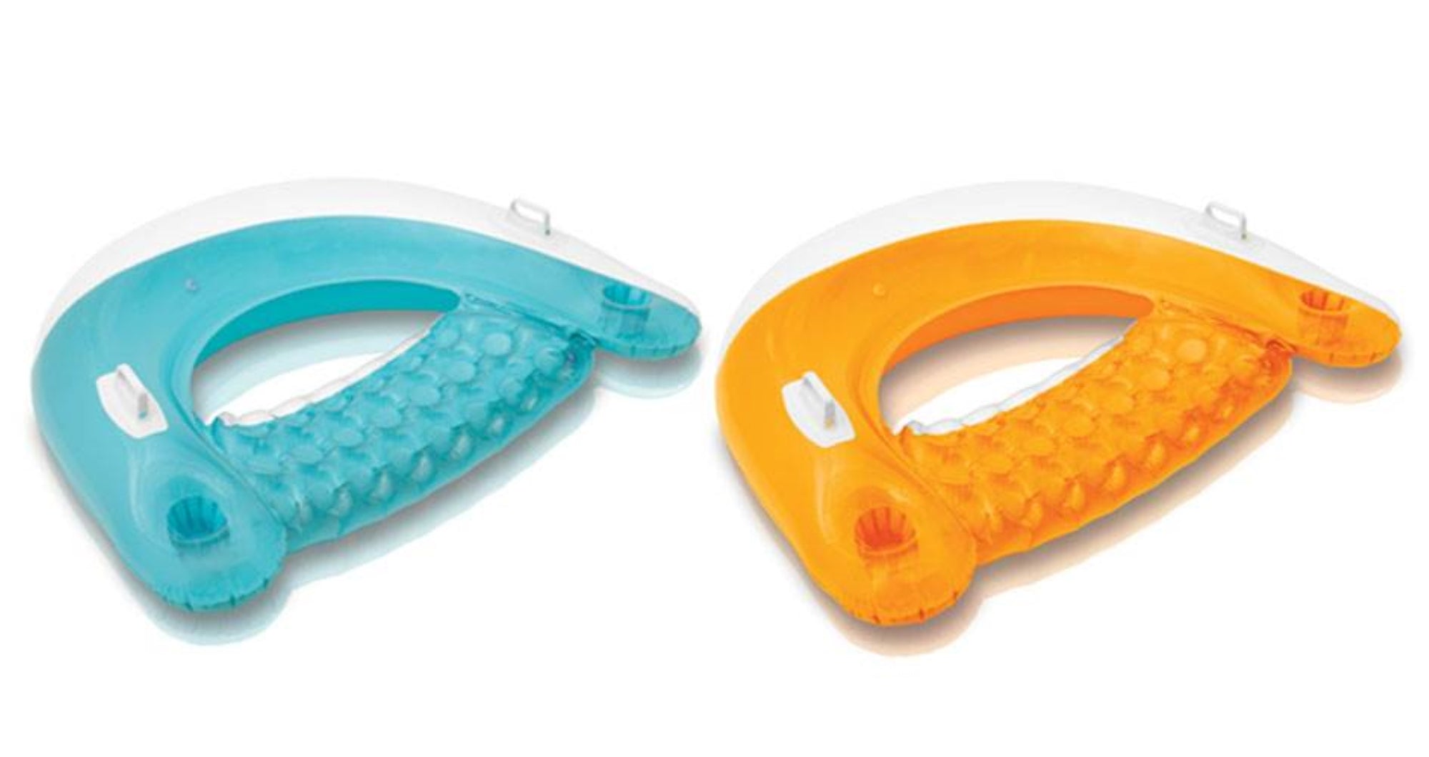 Intex Sit 'N Float Inflatable Colorful Floating Loungers, 2 Pack (Colors Vary) - VMInnovations