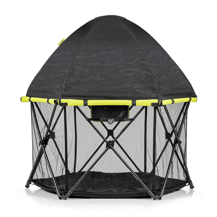 Evenflo Play Away Portable Indoor and Outdoor Lightweight Playard Deluxe, Black - VMInnovations