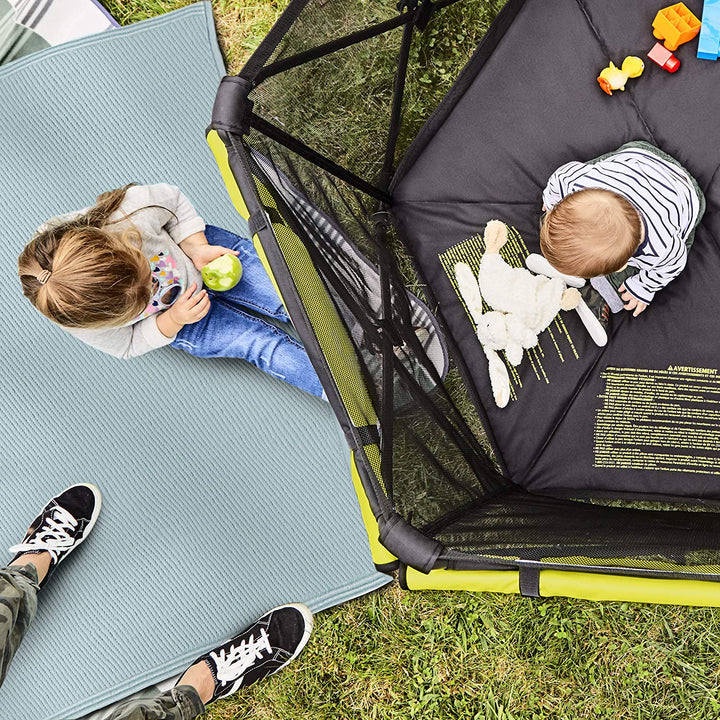 Evenflo Play Away Portable Indoor and Outdoor Lightweight Playard Deluxe, Black - VMInnovations