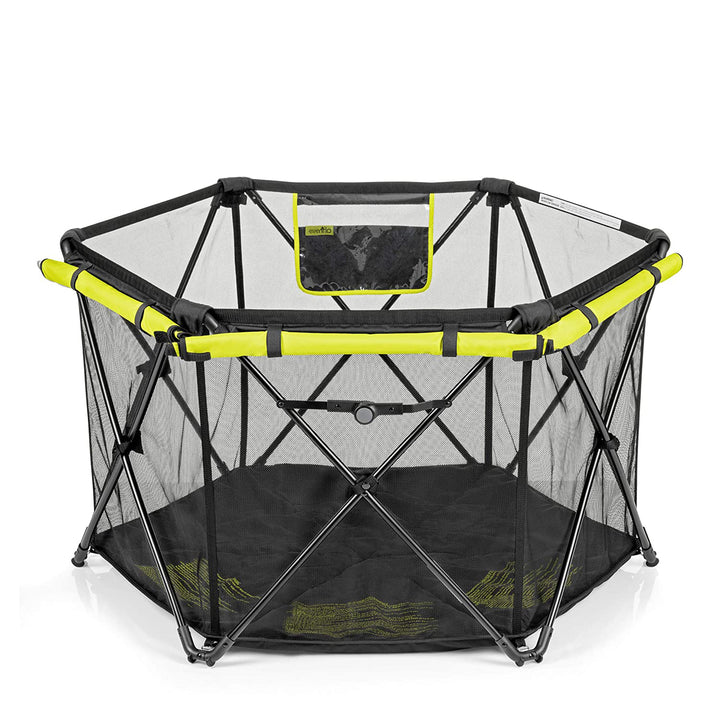 Evenflo Play Away Portable Indoor and Outdoor Lightweight Playard Deluxe, Black - VMInnovations