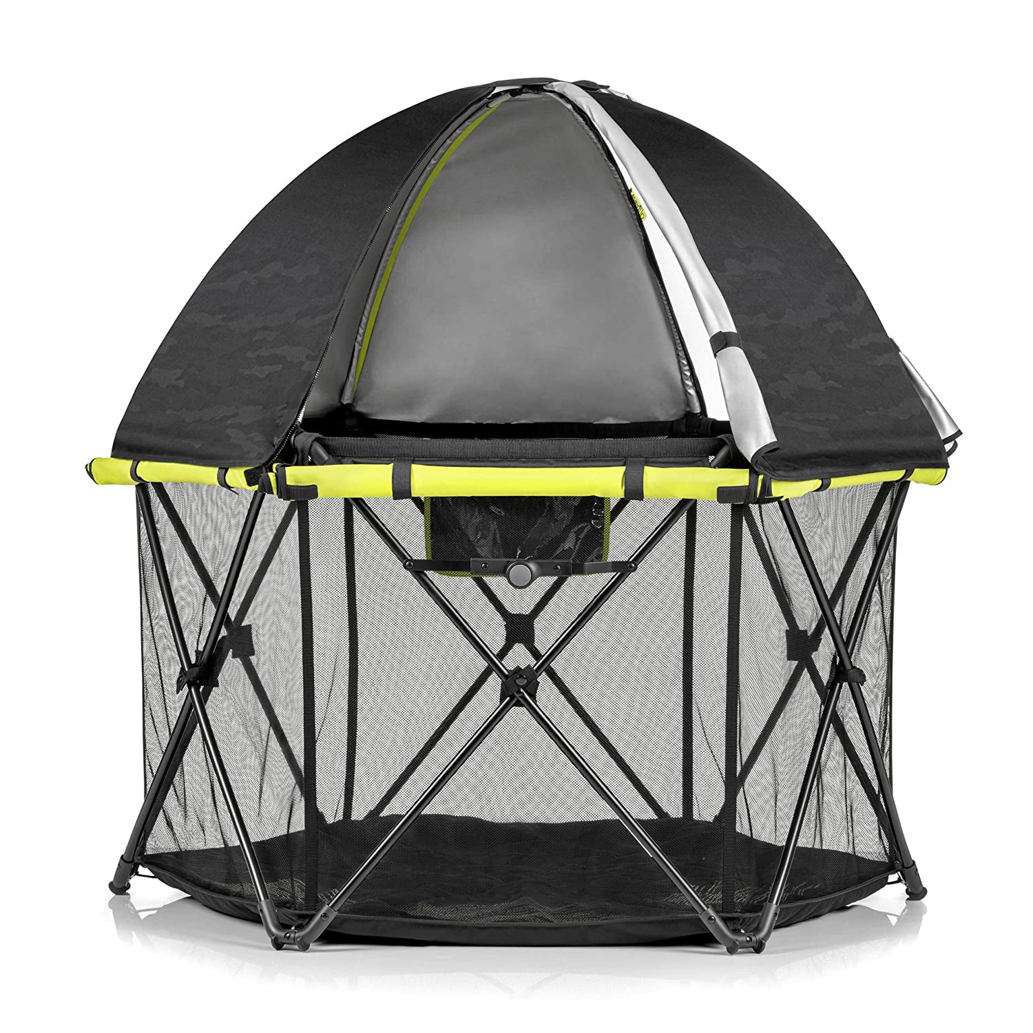 Evenflo Play Portable Indoor & Outdoor Lightweight Playard Deluxe, Black (Used) - VMInnovations