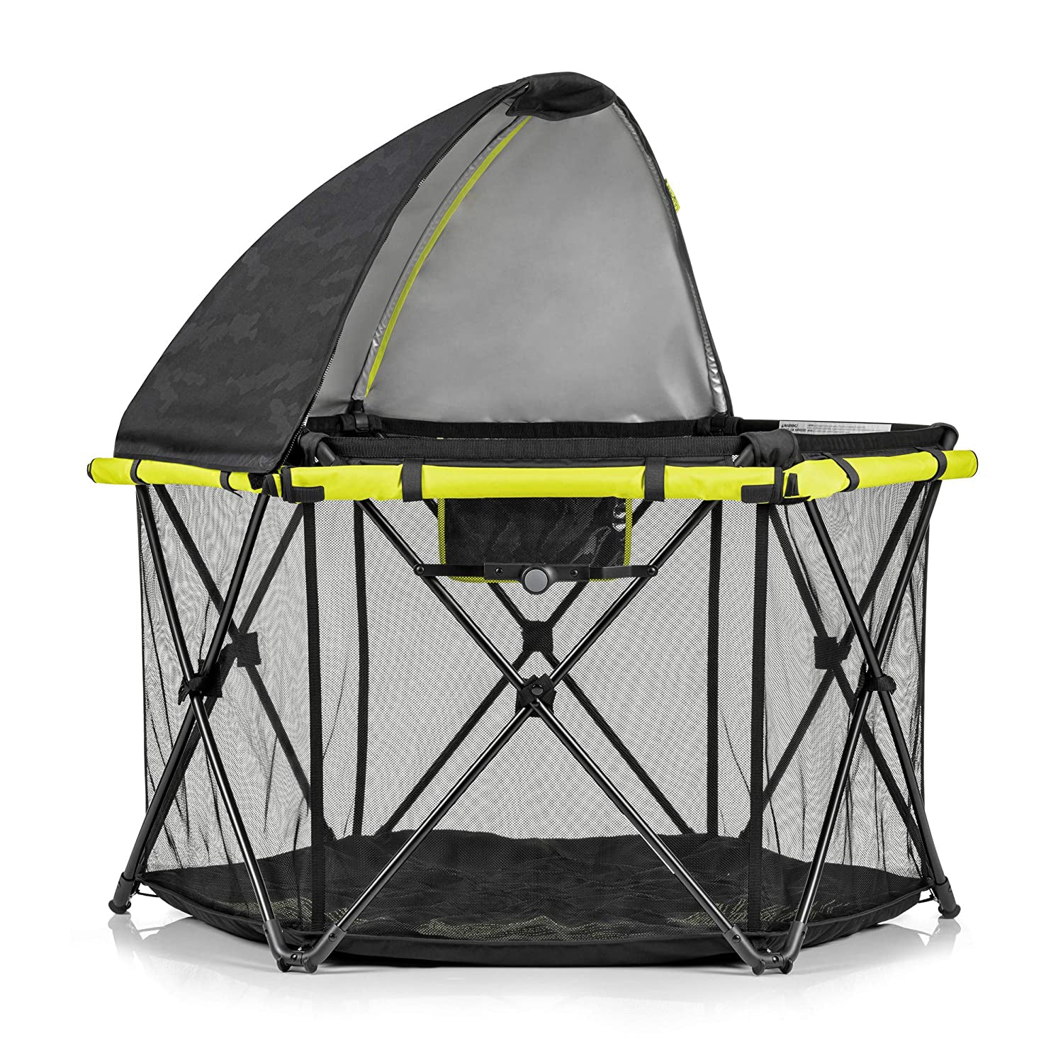 Evenflo Portable Indoor & Outdoor Lightweight Playard Deluxe, Black (Open Box) - VMInnovations