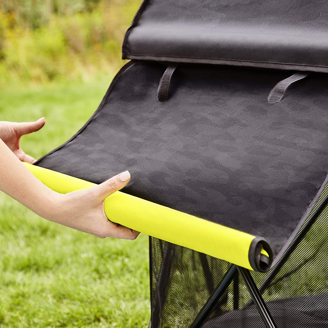 Evenflo Play Away Portable Indoor and Outdoor Lightweight Playard Deluxe, Black - VMInnovations