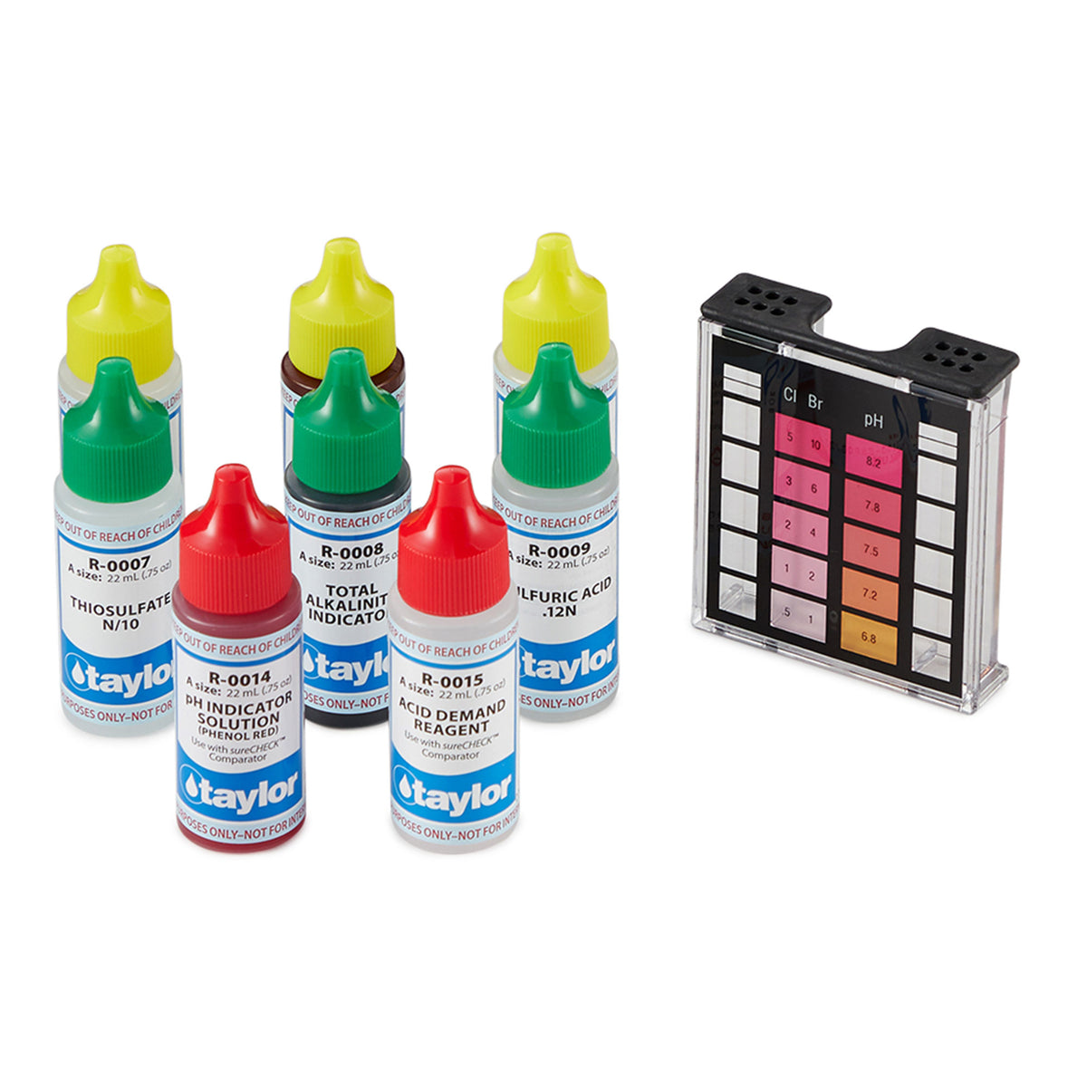 Taylor Safety Plus Pool Chlorine Bromine pH Alkalinity Test Kit (Open Box) - VMInnovations