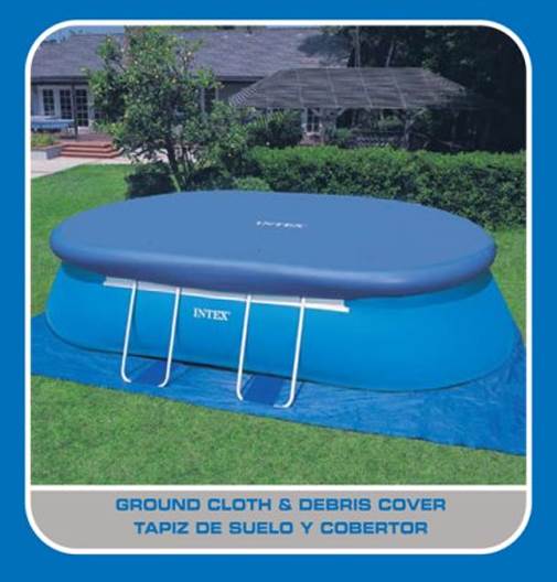 Intex 18ft x 10ft x 42in Oval Frame Above Ground Pool Set & 6 Filter Cartridges