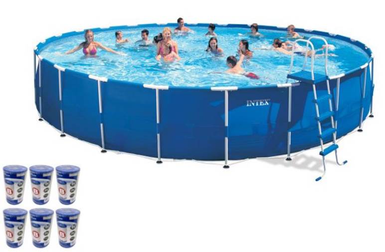 Intex 24' x 52" Metal Frame Swimming Pool Set w/ 2500 GPH Filter Pump | 54937EG