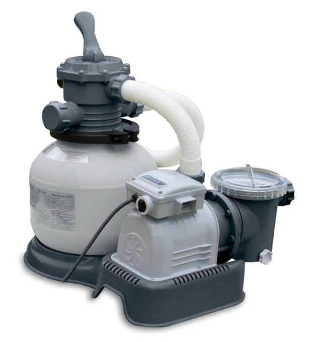 Intex 2100 GPH Krystal Clear Sand Filter Pool Pump & Saltwater Chlorniator