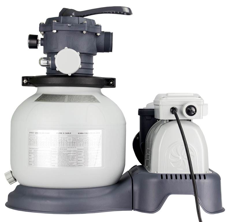 Intex 2100 GPH Krystal Clear Sand Filter Pool Pump & Saltwater Chlorniator