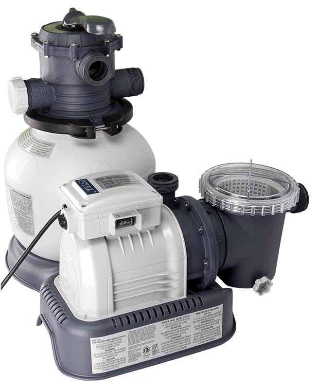 Intex 2100 GPH Krystal Clear Sand Filter Pool Pump & Saltwater Chlorniator