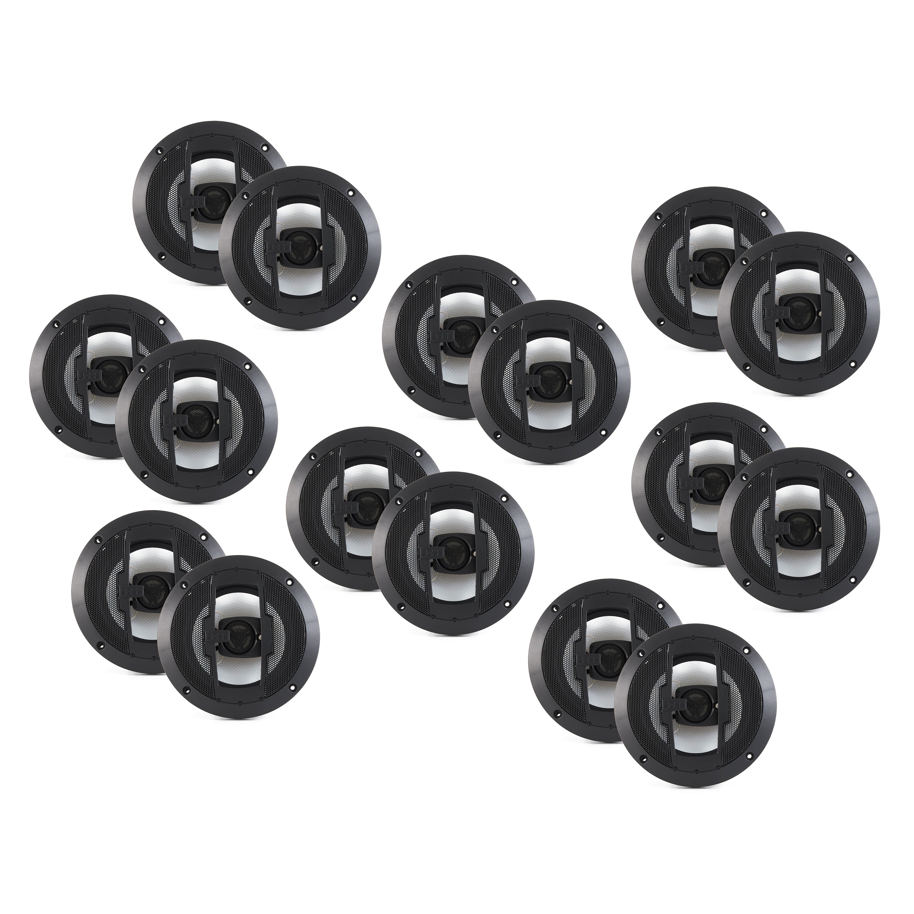 Boss R63 6.5 Inch 300W 3 Way Audio Coaxial 4 Ohm Stereo Speakers Pair (8 Pack)