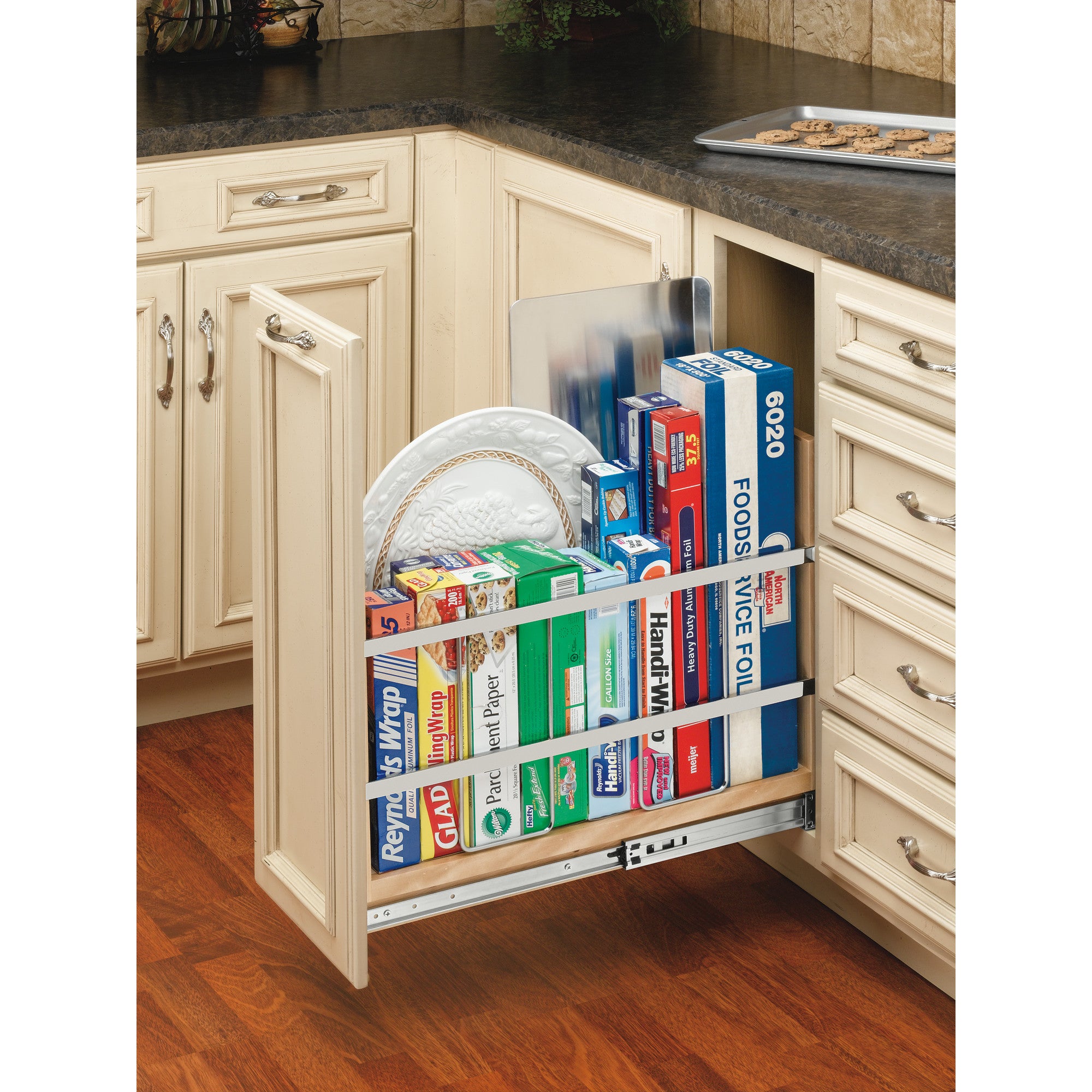 Rev-A-Shelf 447 8" Pull Out Tray Divider Kitchen Cabinet Organizer (Refurbished) - VMInnovations