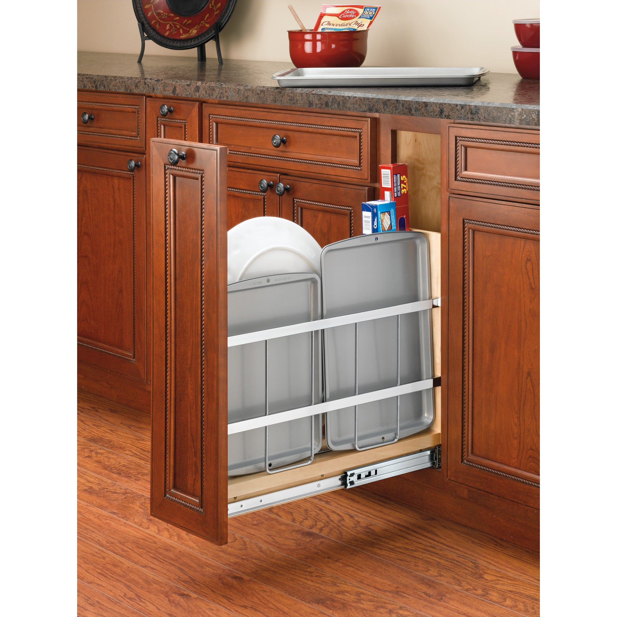 Rev-A-Shelf 447 8" Pull Out Tray Divider Kitchen Cabinet Organizer (Refurbished) - VMInnovations