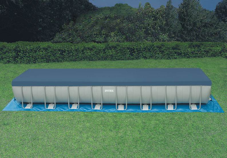 Intex 32' x 16' x 52" Ultra Frame Rectangular Swimming Pool Deluxe Set | 28373EG