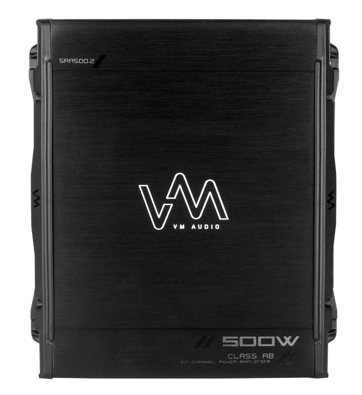 VM Audio 500W 2 Channel Car Amp + 4 Gauge Wiring Kit (Red) + 4.5 Farad Capacitor