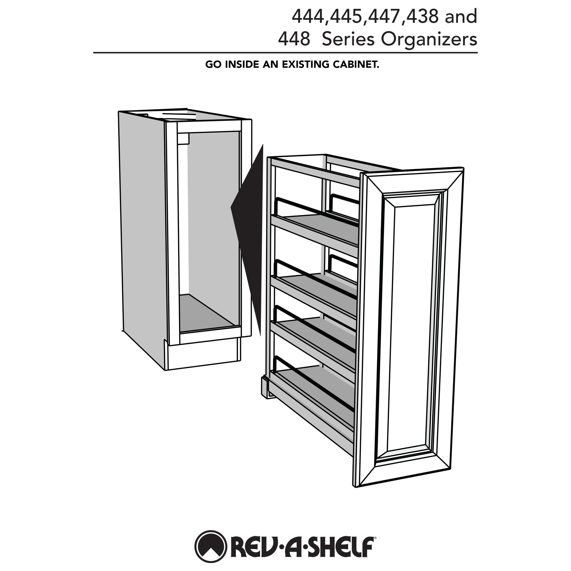Rev-A-Shelf 448UT 5" Base Cabinet Organizer with 3 Utensil Holders (Refurbished) - VMInnovations