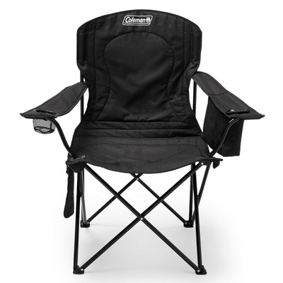 Coleman Cooler Quad Chair + Built-In Cooler and Cup Holder, Black | 2000020267