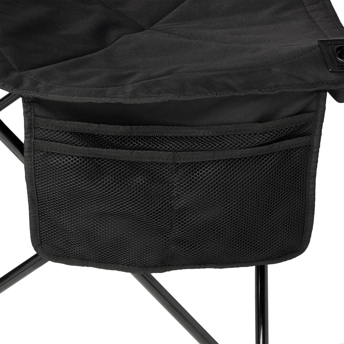 Coleman Cooler Quad Chair + Built-In Cooler and Cup Holder, Black | Used