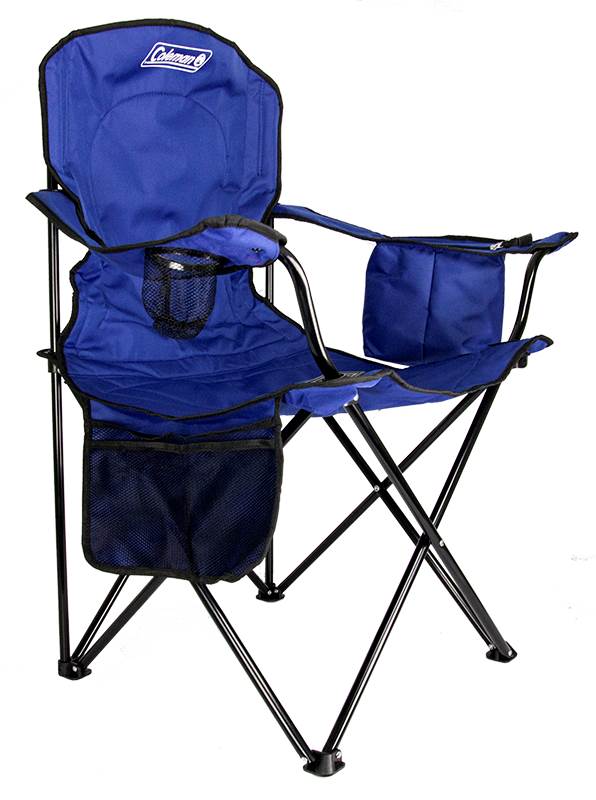 Coleman Camping - Lawn Chair w/Built-In Cooler And Cup Holder, Blue | 2000020266