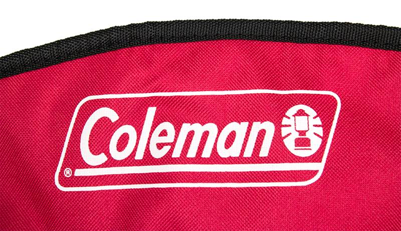 Coleman Folding Quad Chair Built-In Cooler And Cup Holder, Red (For Parts)